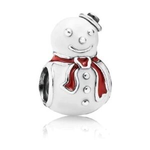 Pandora Snowman Charm red scarf